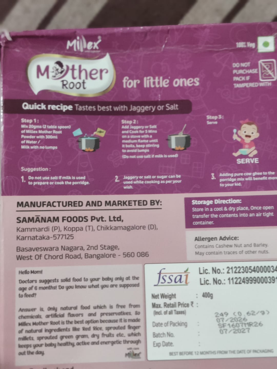 Customer photo review of Millex Mother Root (400g)