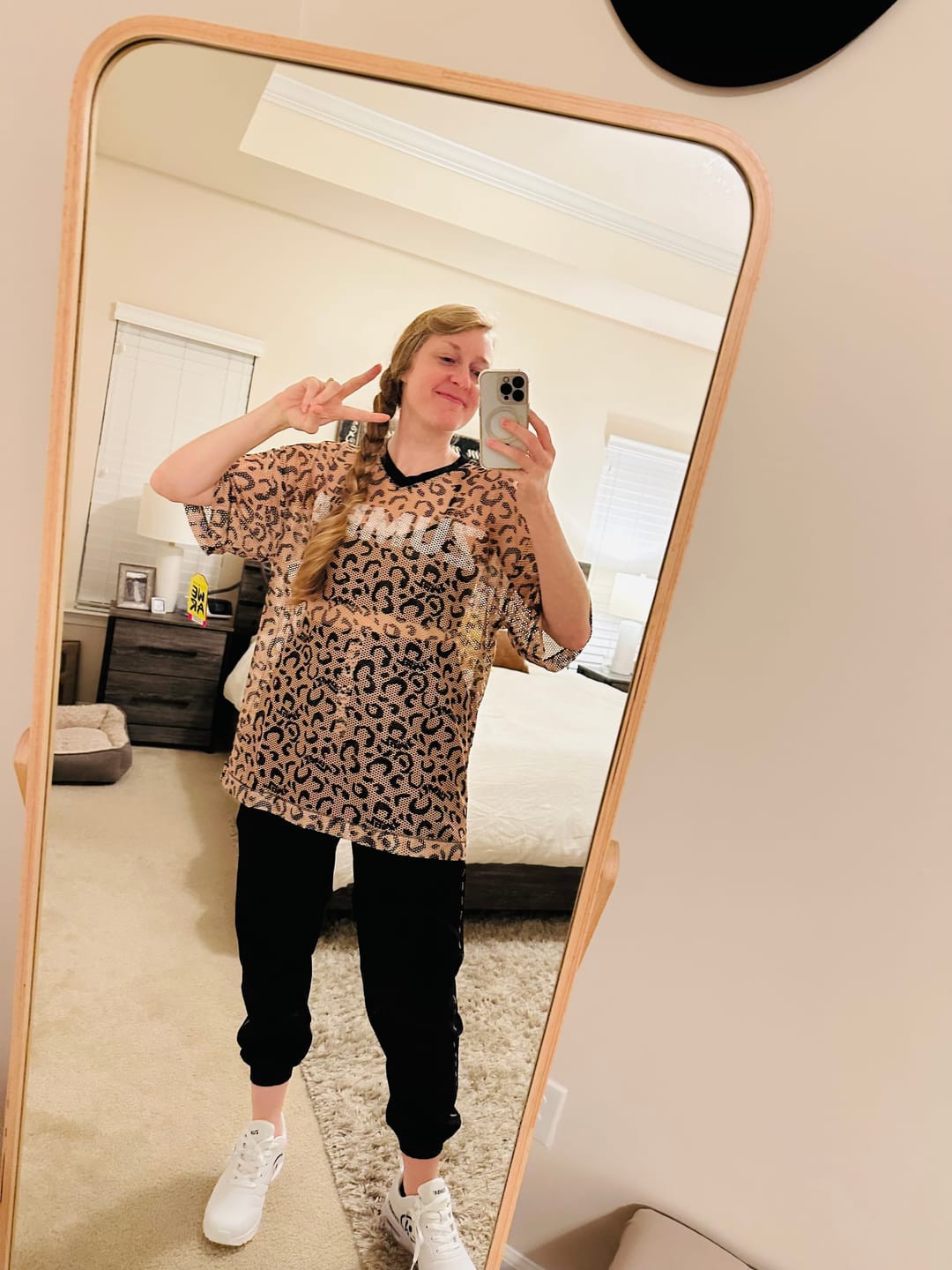 Customer photo review of Zumba Wildbeat Oversized Mesh Top