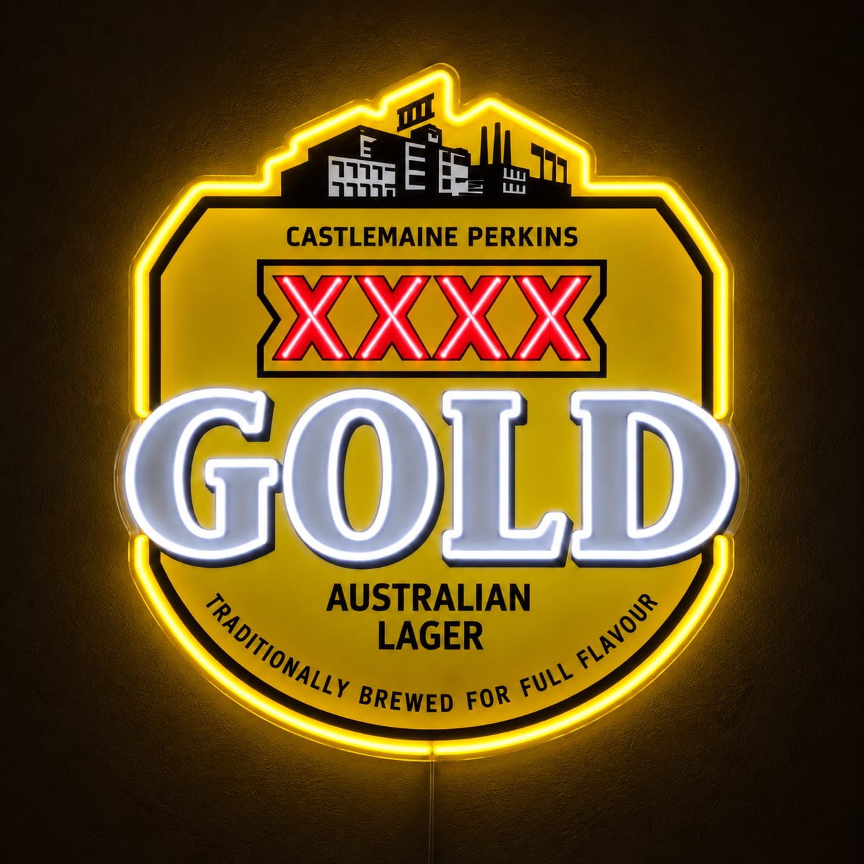 Customer photo review of XXXX Gold Inspired LED Neon Sign