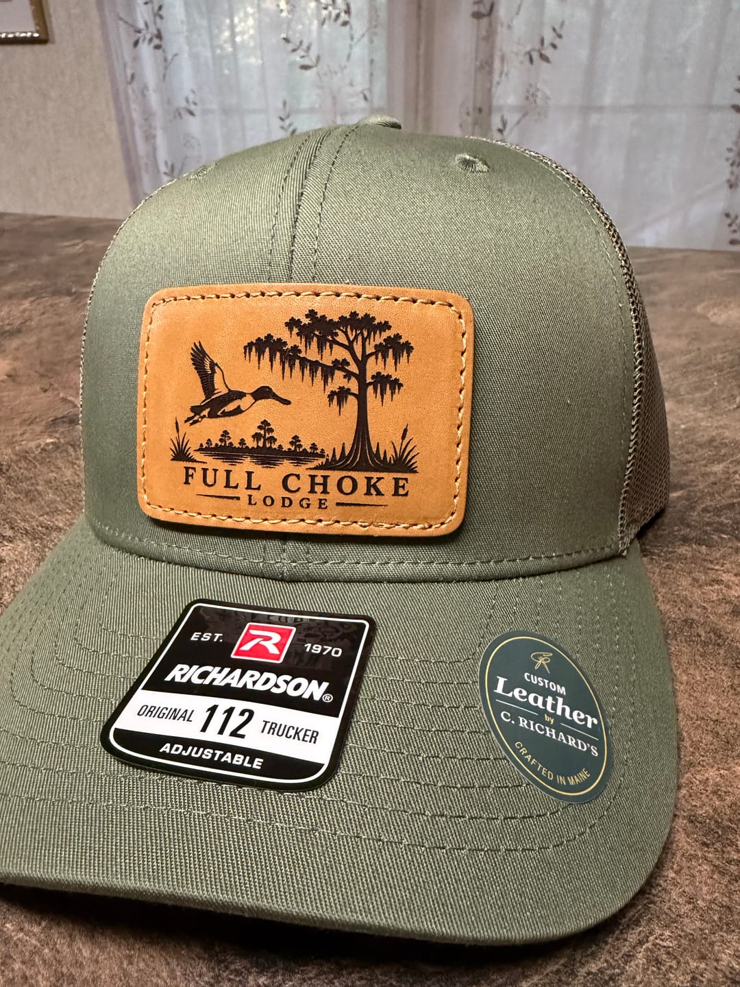 Customer photo review of Richardson 112 Custom Leather Patch Hat
