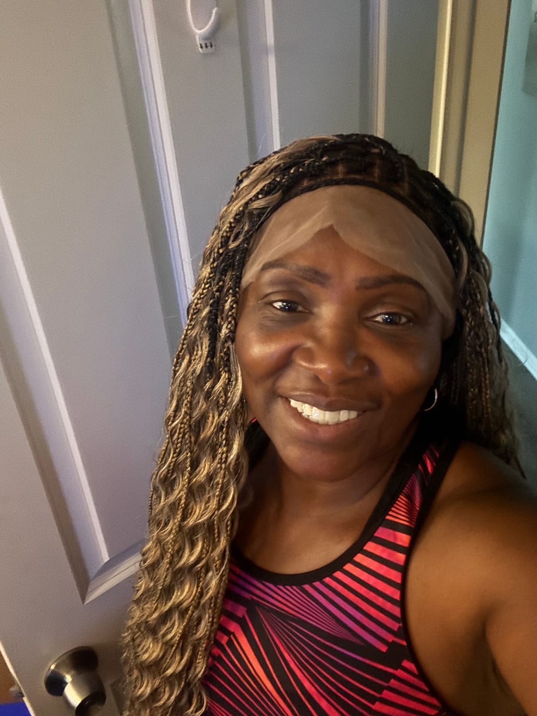 Customer photo review of Bohemian Knotless Full Lace Custom Color