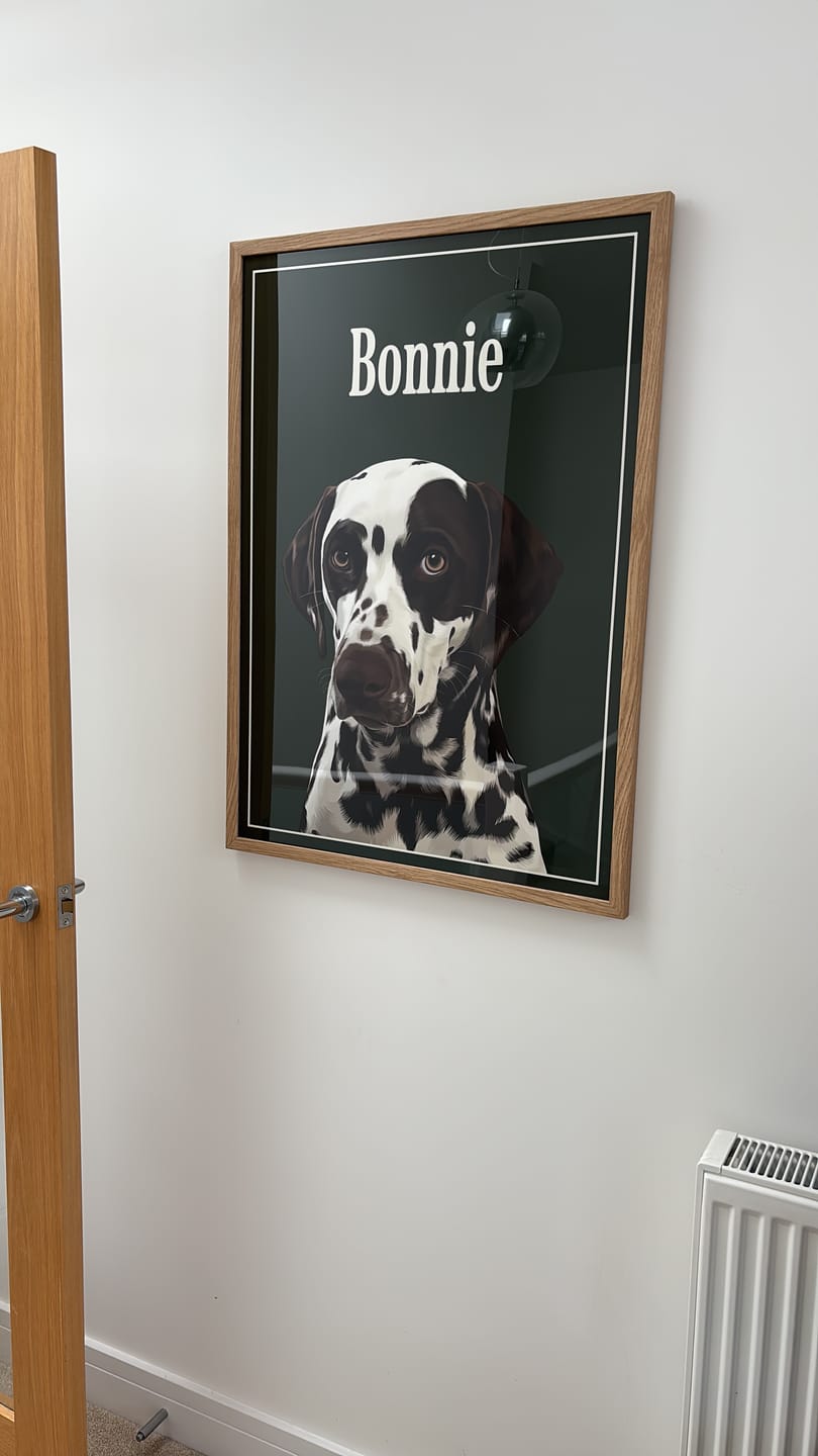 Customer photo review of Stripy | Custom Pet Portrait