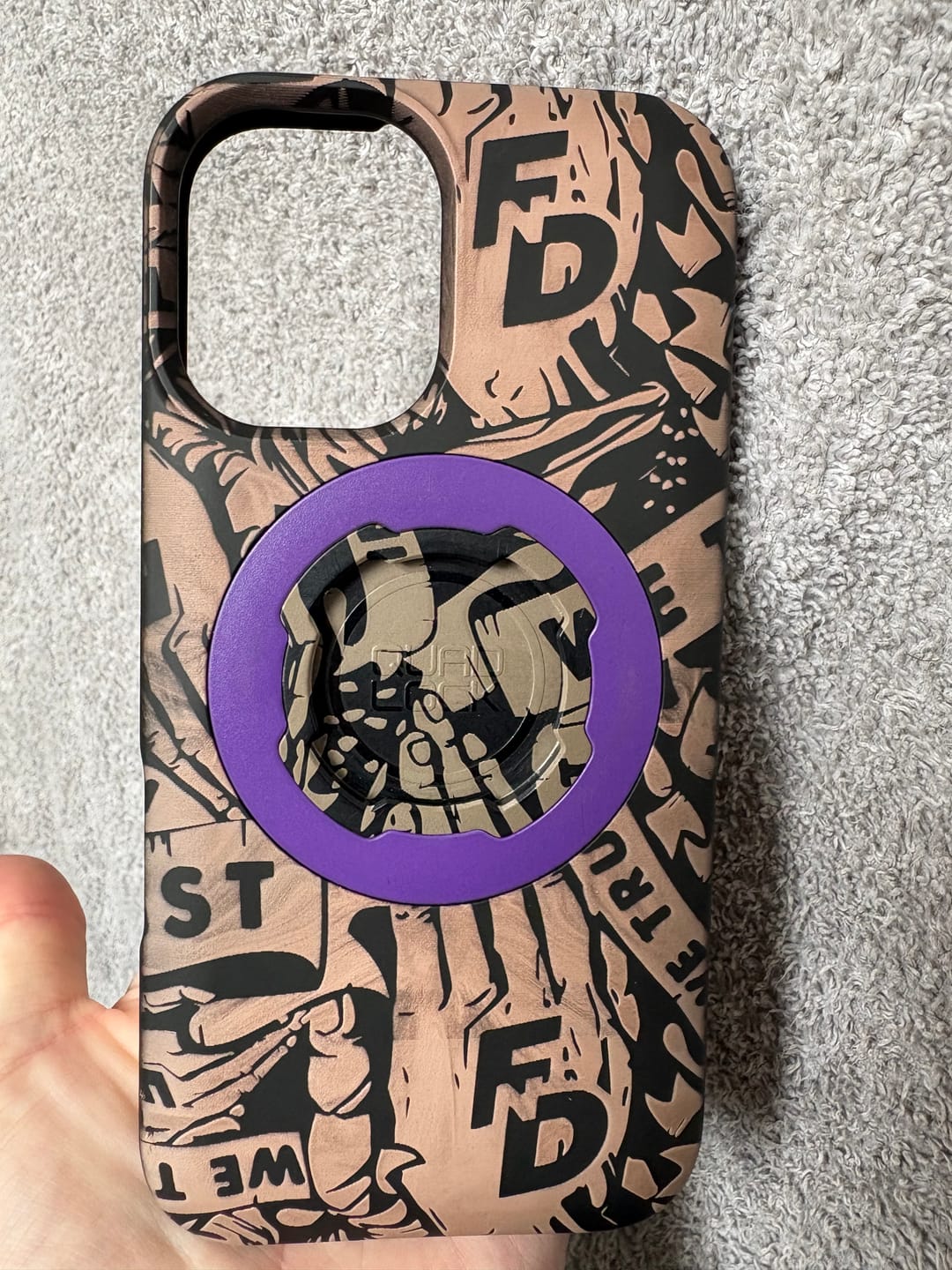 Customer photo review of QuadLock Phone Case Engraving