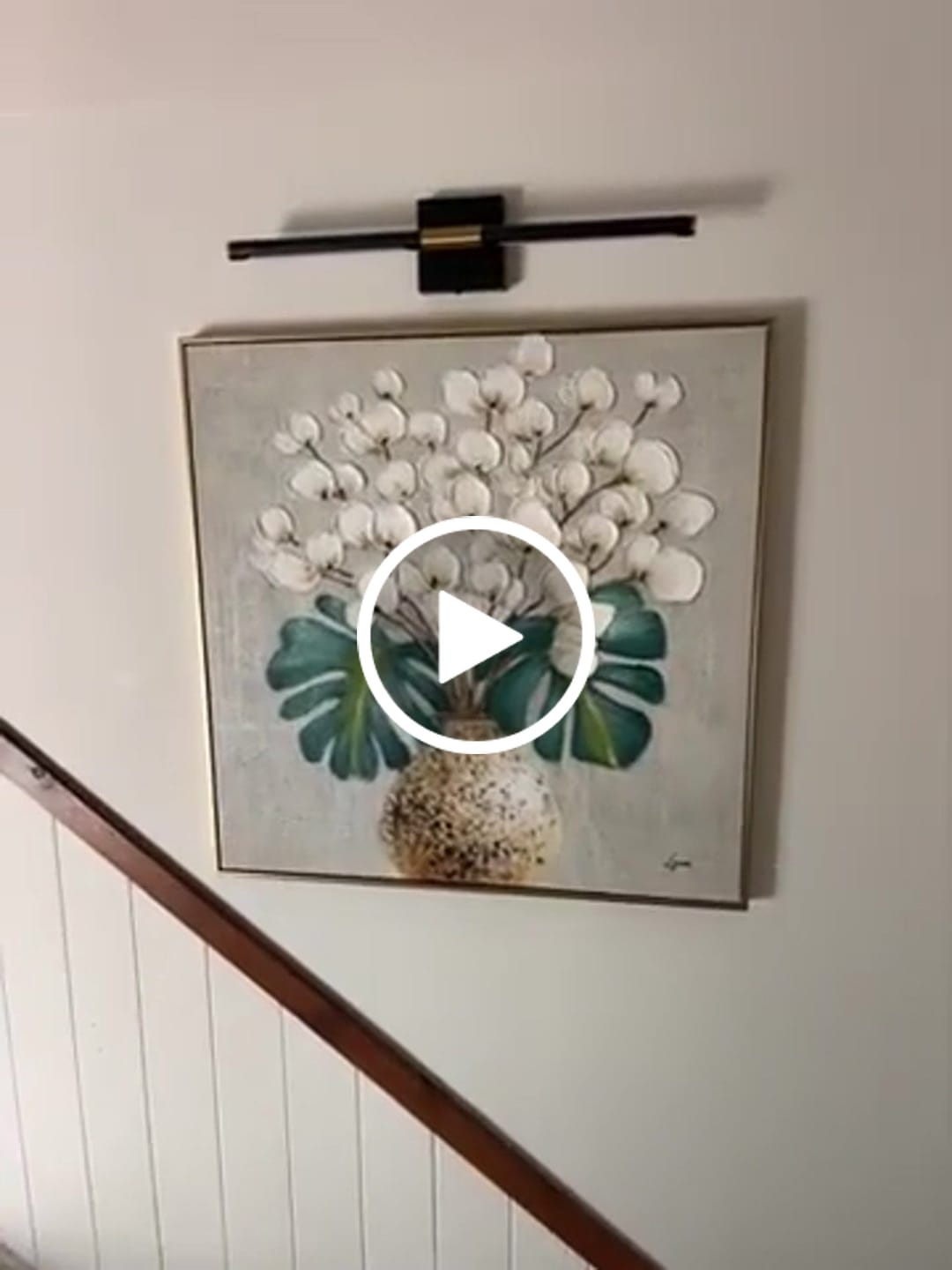 Customer video review of Plaster Art Texture Painting #SG493