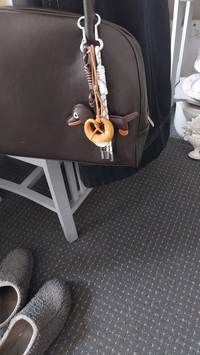 Customer photo review of Lola Sausage Dog Keychain Pendant