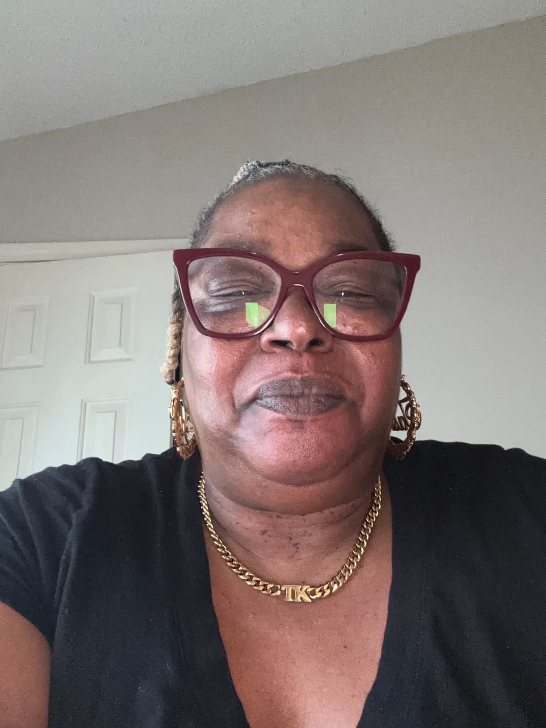 Customer photo review of XOXO Name Hoop Earrings