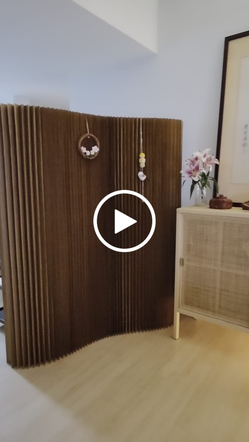 Customer video review of 【可客製化】風琴紙牆 輕隔間 屏風