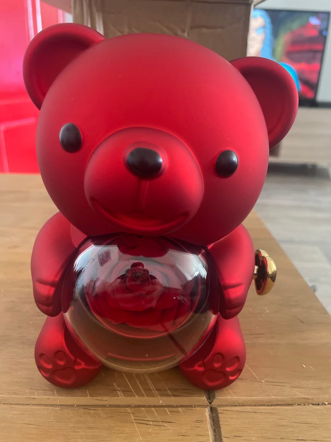 Customer photo review of Eternal Rose Bear & Personalized Necklace