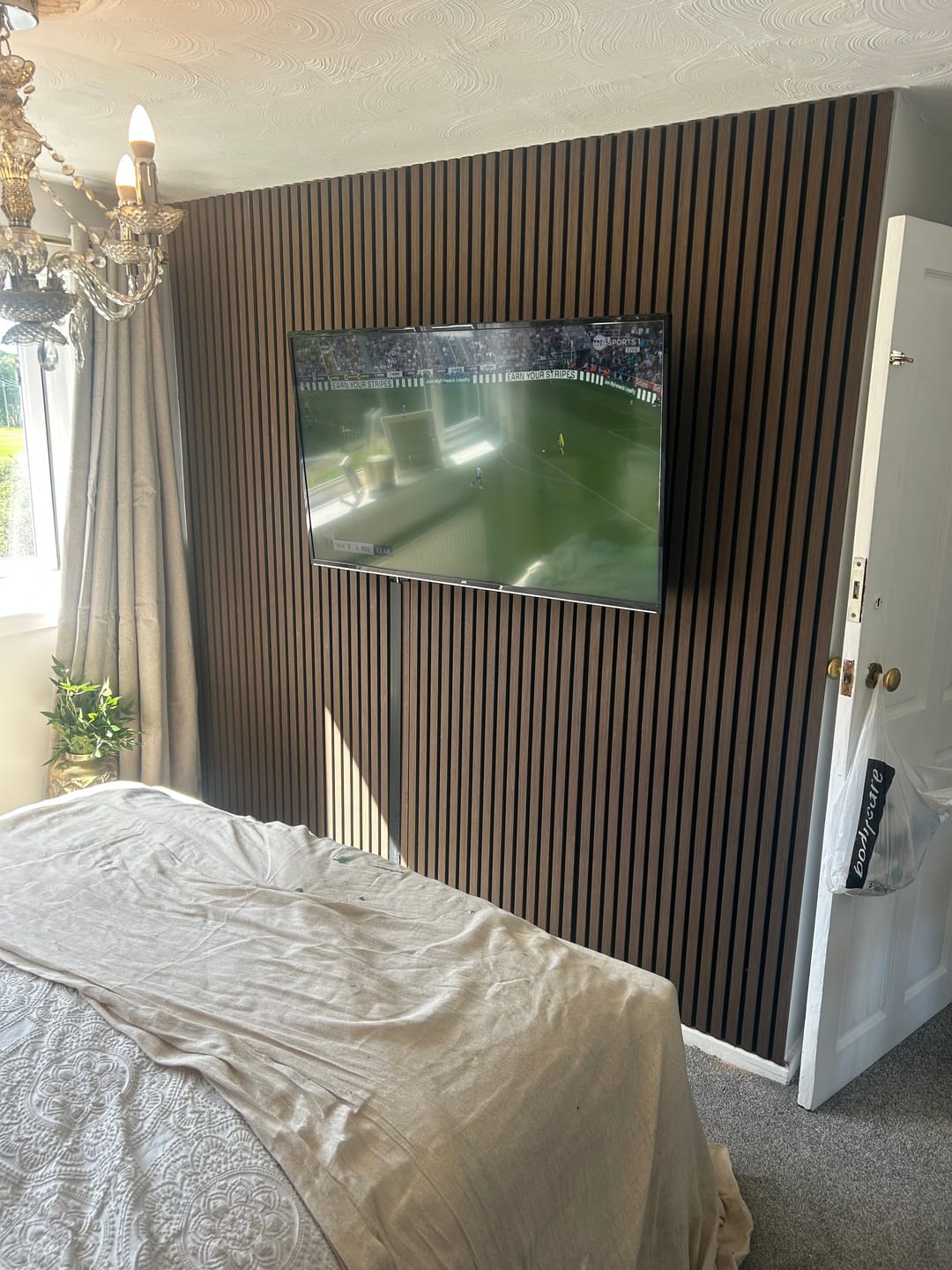 Customer photo review of Acoustic Slat Panel - Smoked Walnut