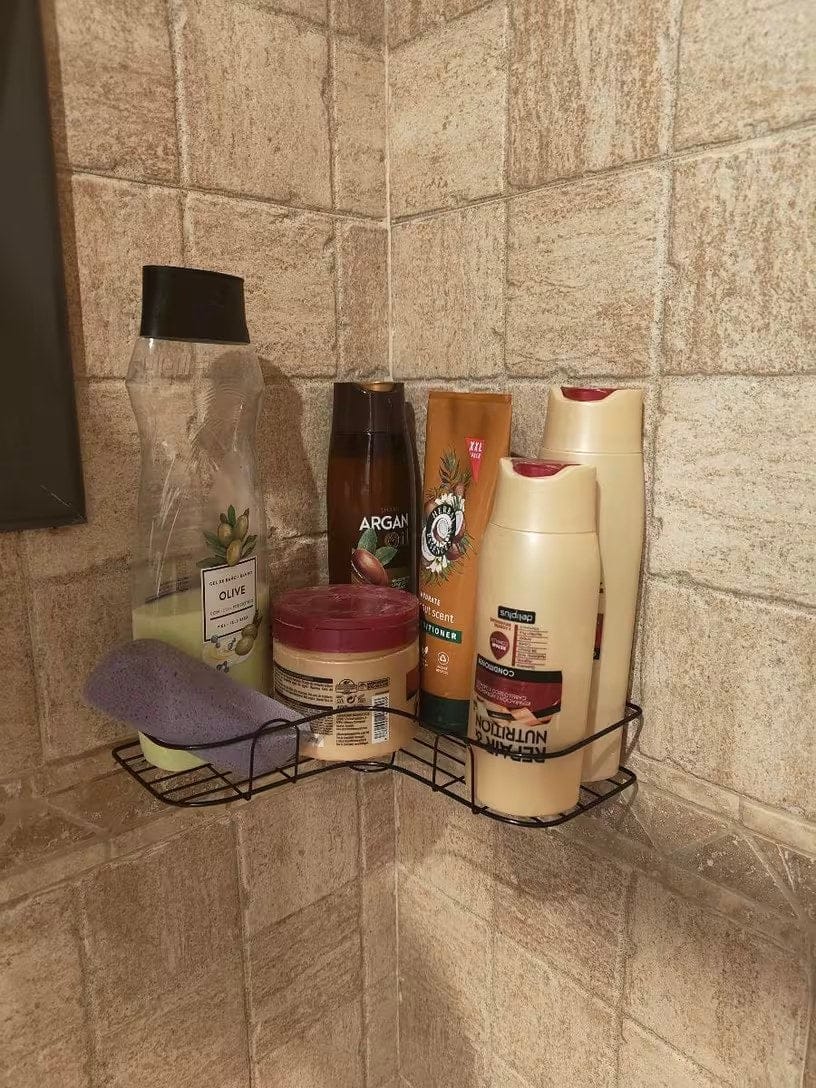 Customer photo review of EckoShelf | Duschablage Ecke ohne Bohren