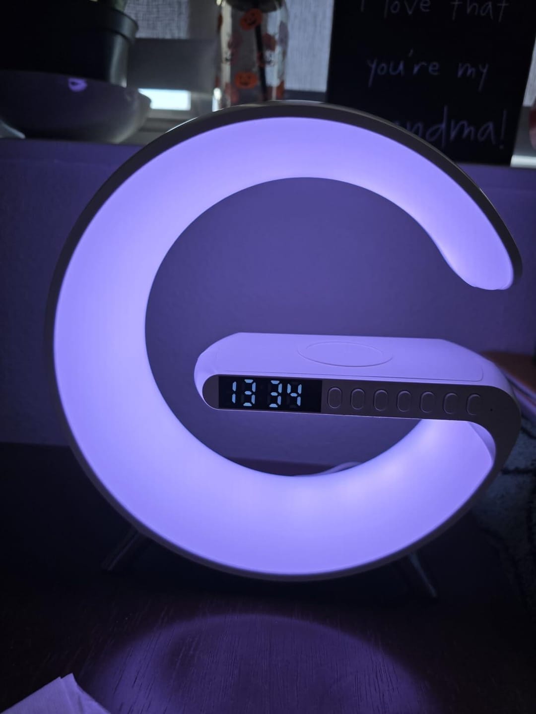 Customer photo review of Lumina Living G-Shaped Smart Lamp & Charger