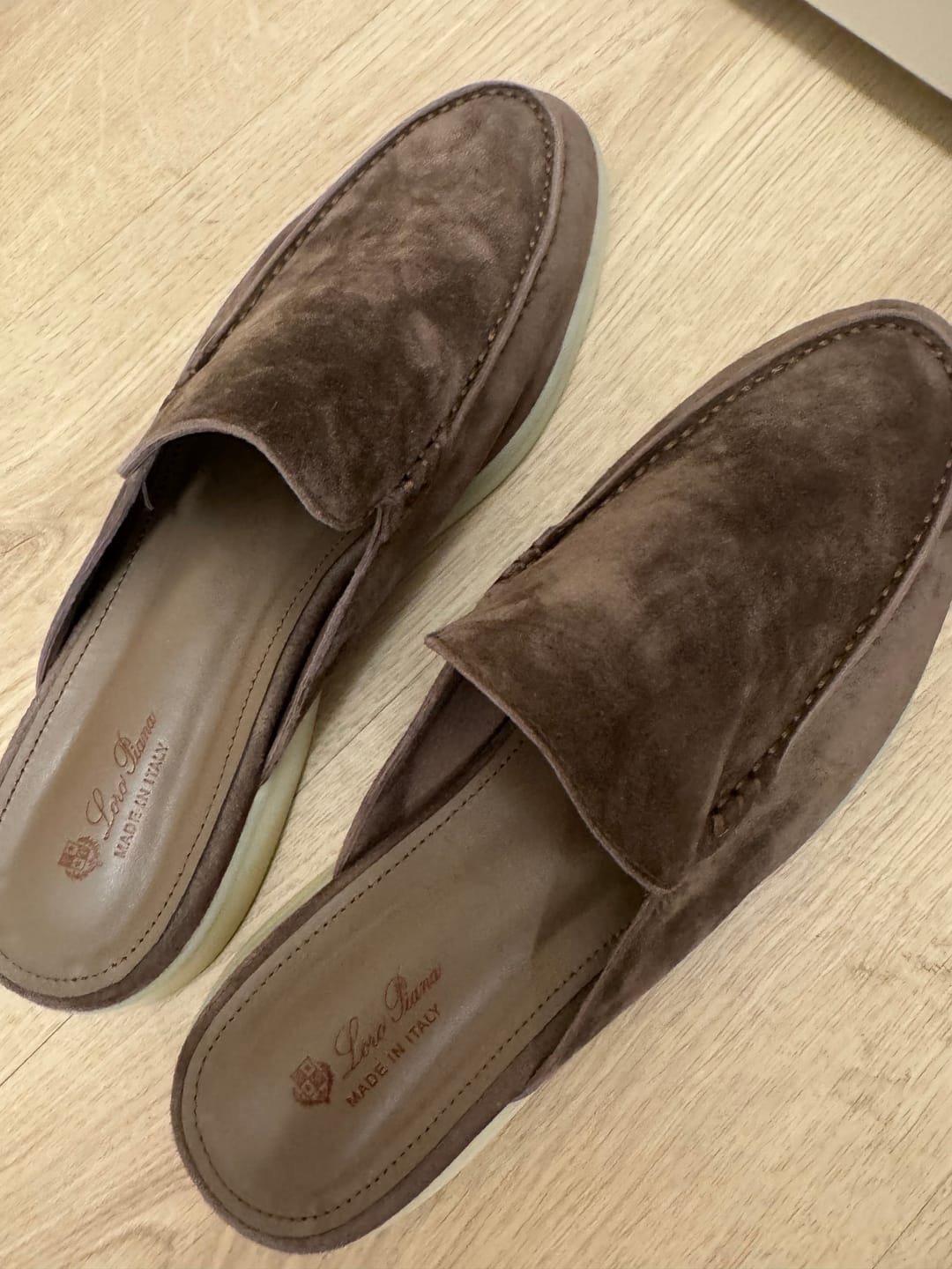 Customer photo review of Loro Piana 2026 Summer Walk Mule Suede 921954