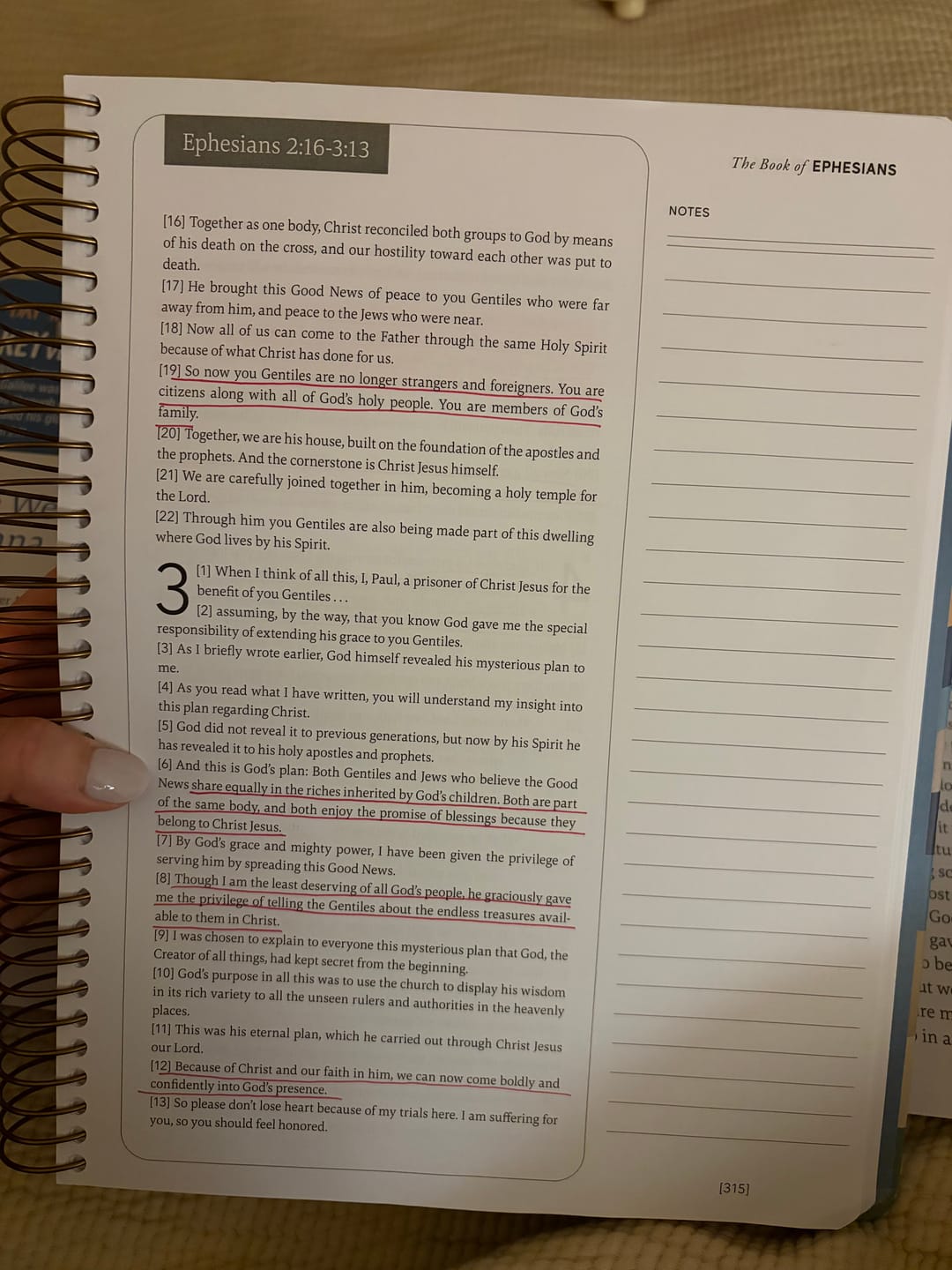 Customer photo review of Spiral Bible™ - NLT - New Testament - Mountains (Hardcover)