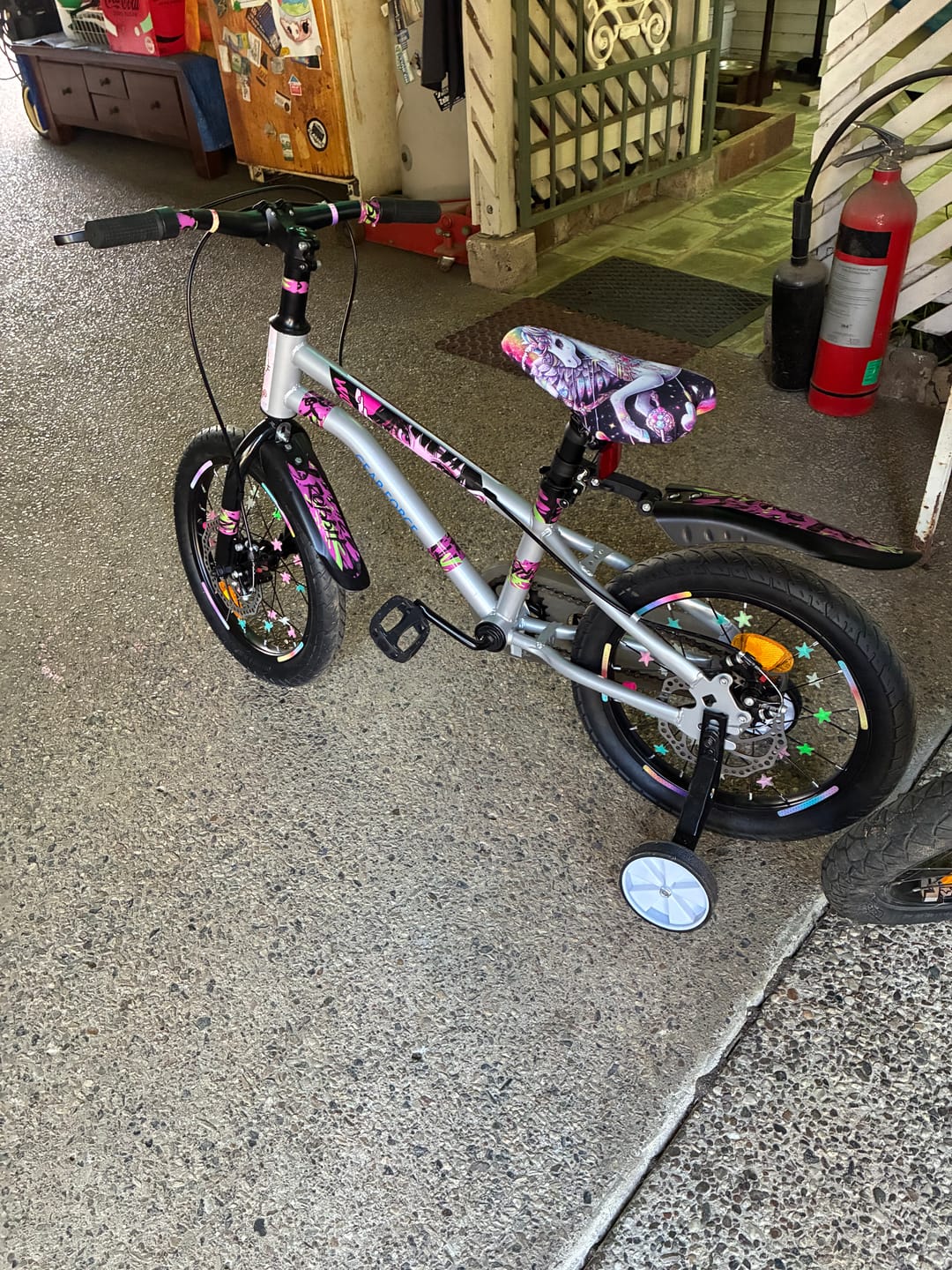 Customer photo review of Gear Force 16 inch Kids Bike With Training Wheels