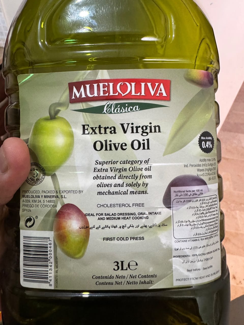Customer photo review of Classica Extra Virgin Olive Oil
