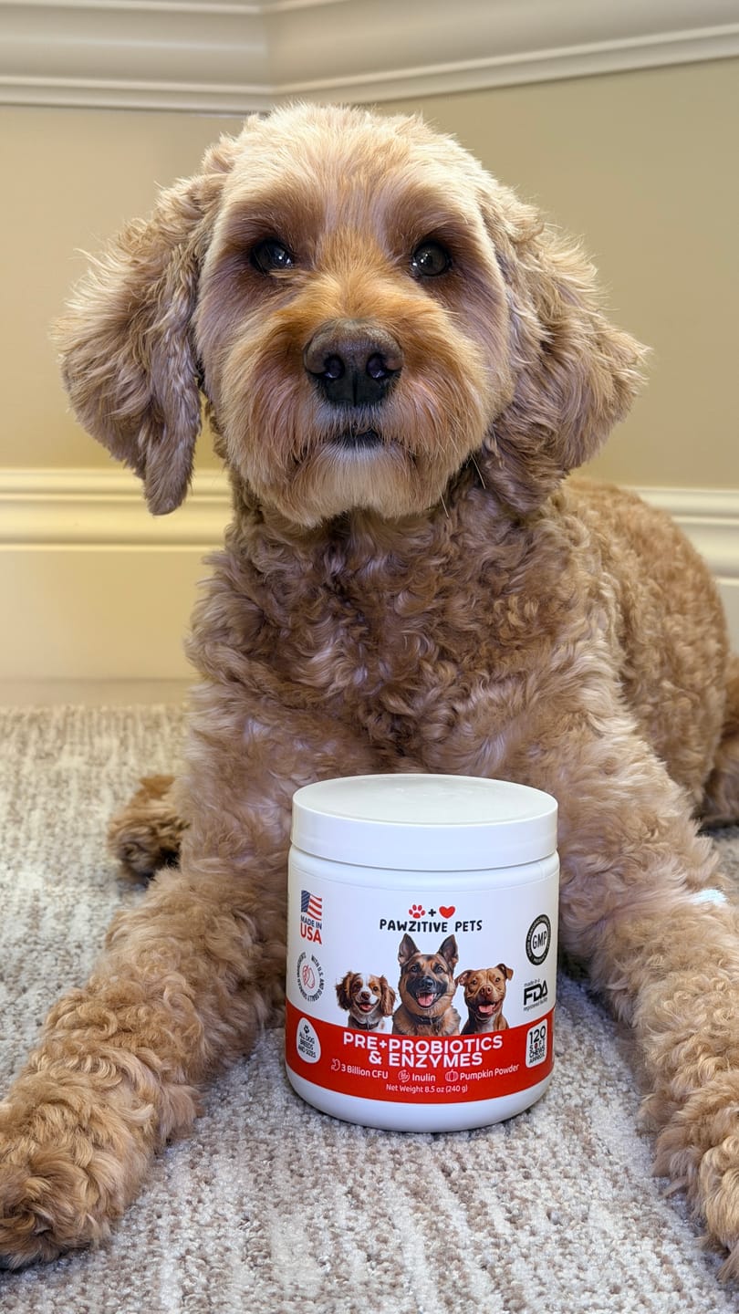 Customer photo review of Pre+Probiotics for Dogs Digestive Health – 120 Soft Chews (Beef Flavor)