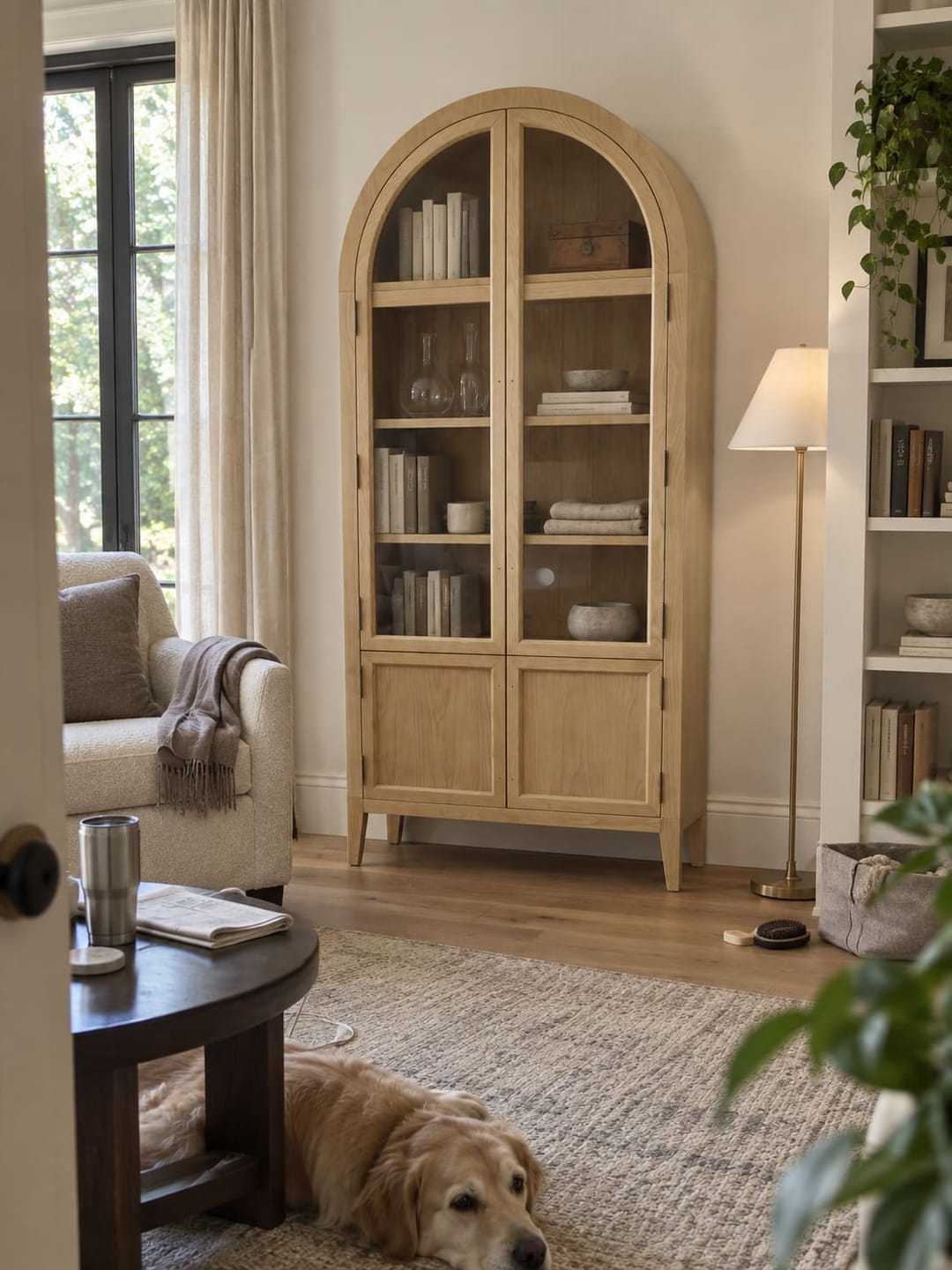 Customer photo review of Harriet Glass Cabinet