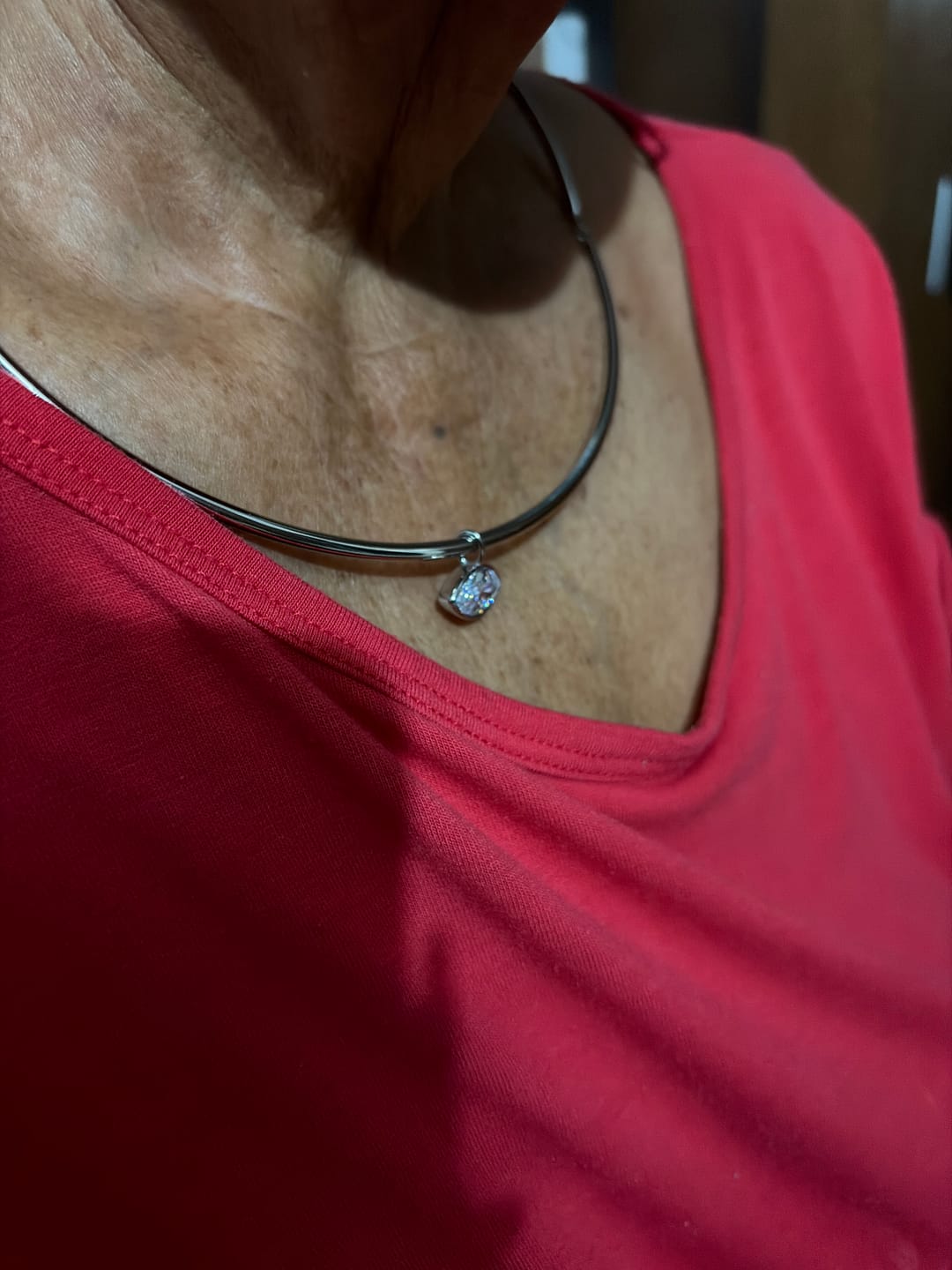 Customer photo review of Collar Diamond Marquesa Plata + Zirconia
