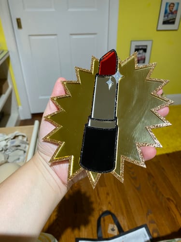 Customer photo review of Glam Lipstick Wall Art