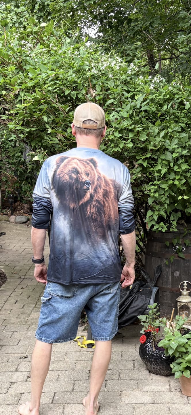 Customer photo review of Performance Hunting Long Sleeve - Golden Dawn Pheasant Watcher - TBT340