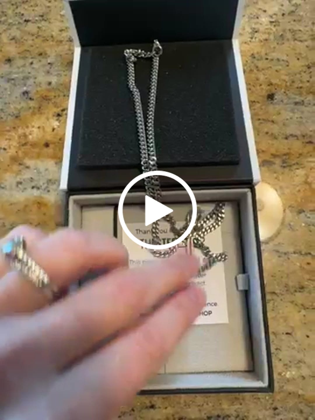 Customer video review of 3.5mm Cuban Link Chain