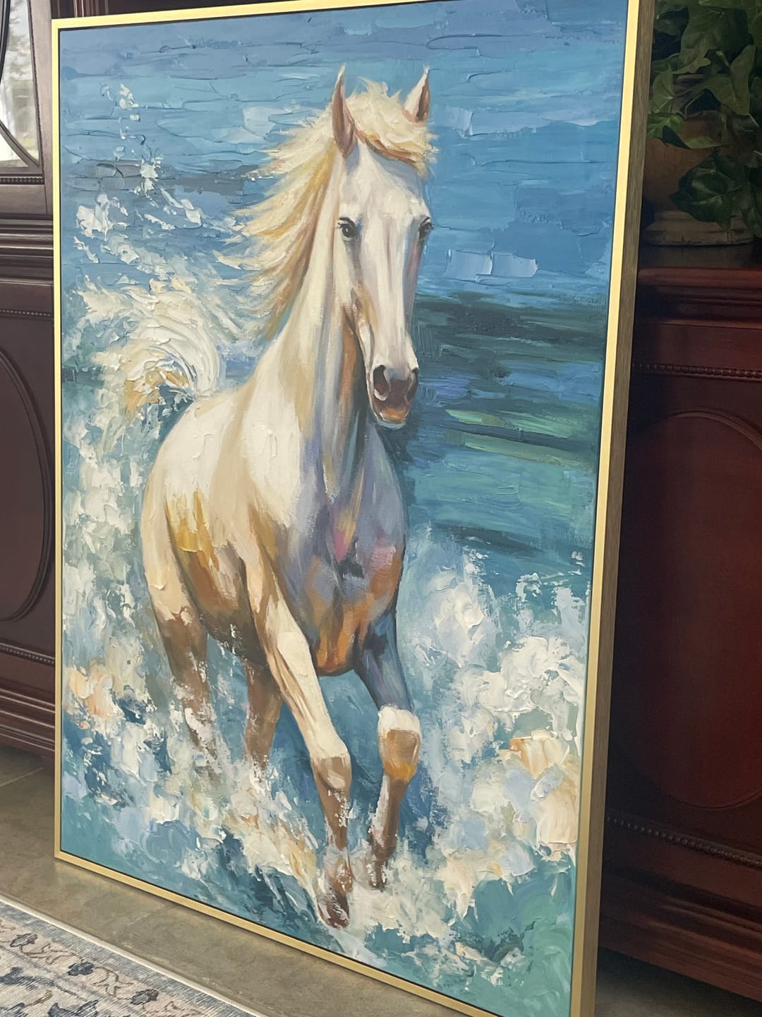 Customer photo review of Colorful Horse Abstract Animal Wall Art #AL030