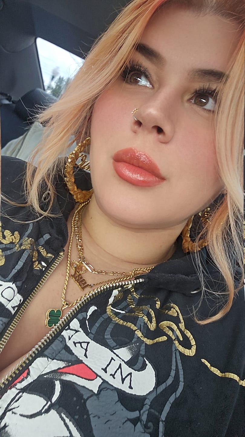 Customer photo review of XOXO Name Hoop Earrings