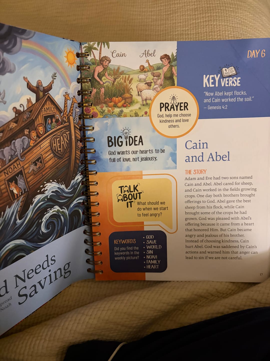 Customer photo review of The Bible In A Year For Kids: A 52-Week Journey Through God's Word