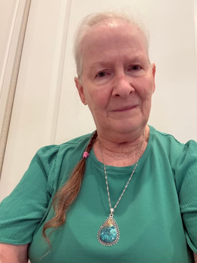 Customer photo review of Shattuckite  Pendant 2 3/8" (.925 Sterling Silver)
