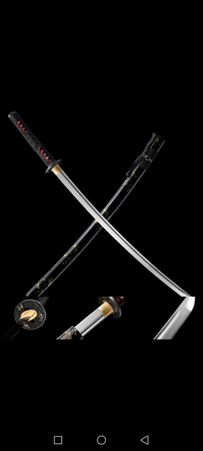 Customer photo review of The Sekaiju Handmade Katana 1060 Carbon Steel