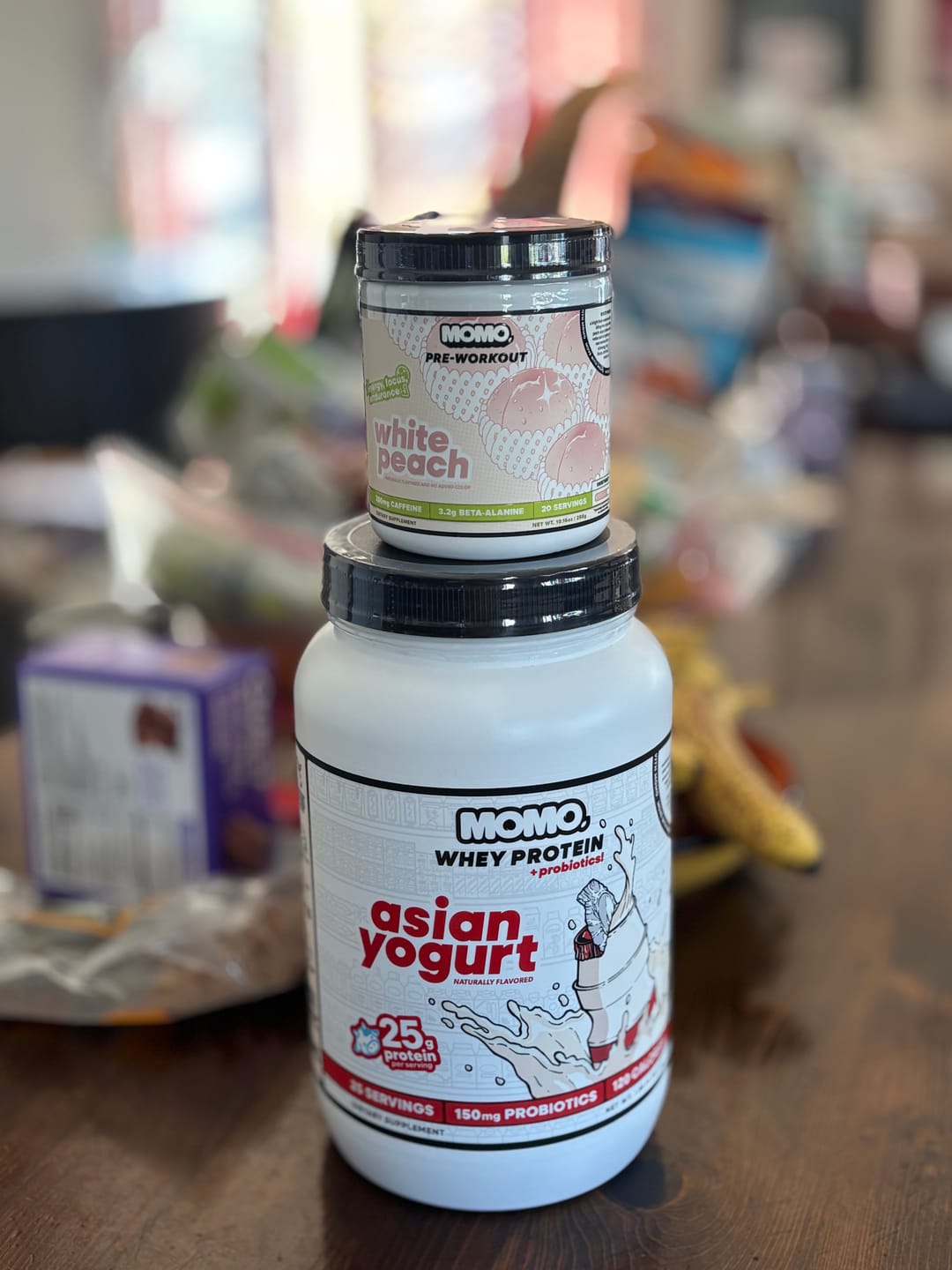 Customer photo review of MOMO® Pre-Workout | White Peach | 40 Scoops