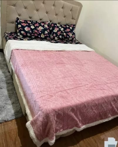 Customer photo review of Sherpa Fleece Throw