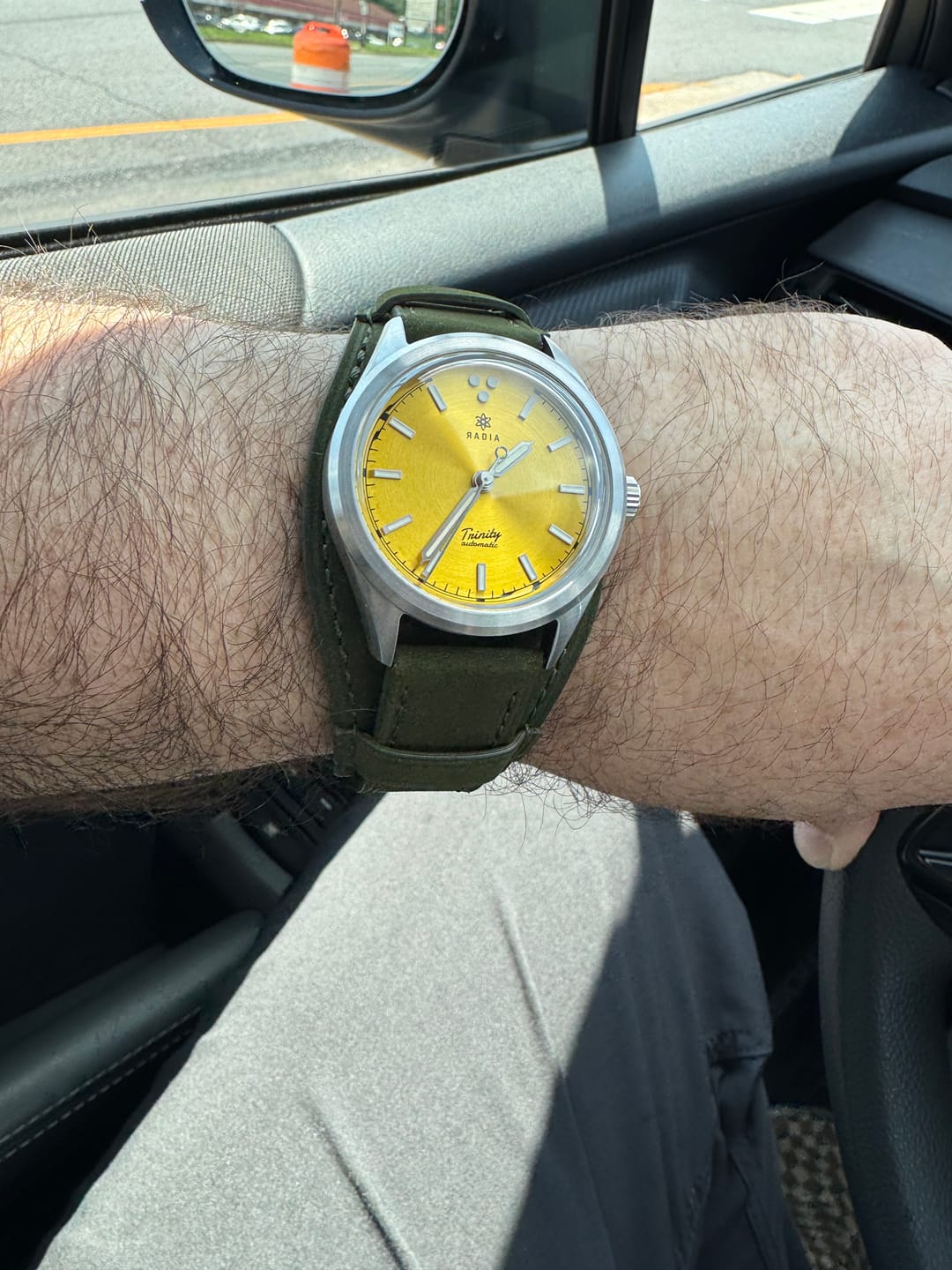 Customer photo review of 20mm Vintage Pilot Bund Leather Watch Strap