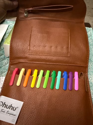 Customer photo review of Ohuhu 12 Colors Mini Alcohol Markers Brush Tip - Nalu Travel Coloring Kit