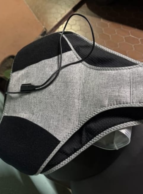 Customer photo review of Faja térmica con terapia de luz roja