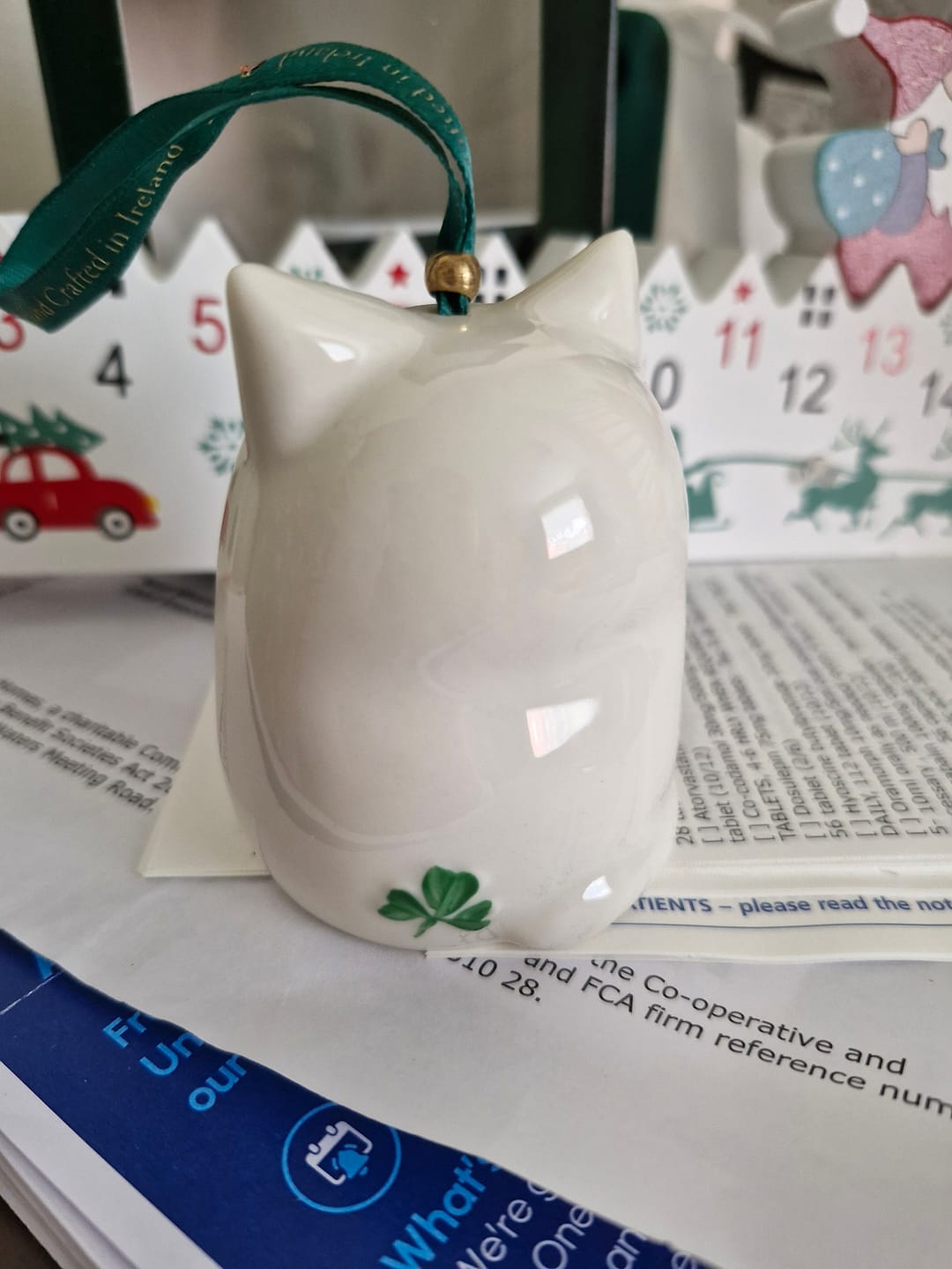 Customer photo review of Belleek Classic Kitty Cat Ornament