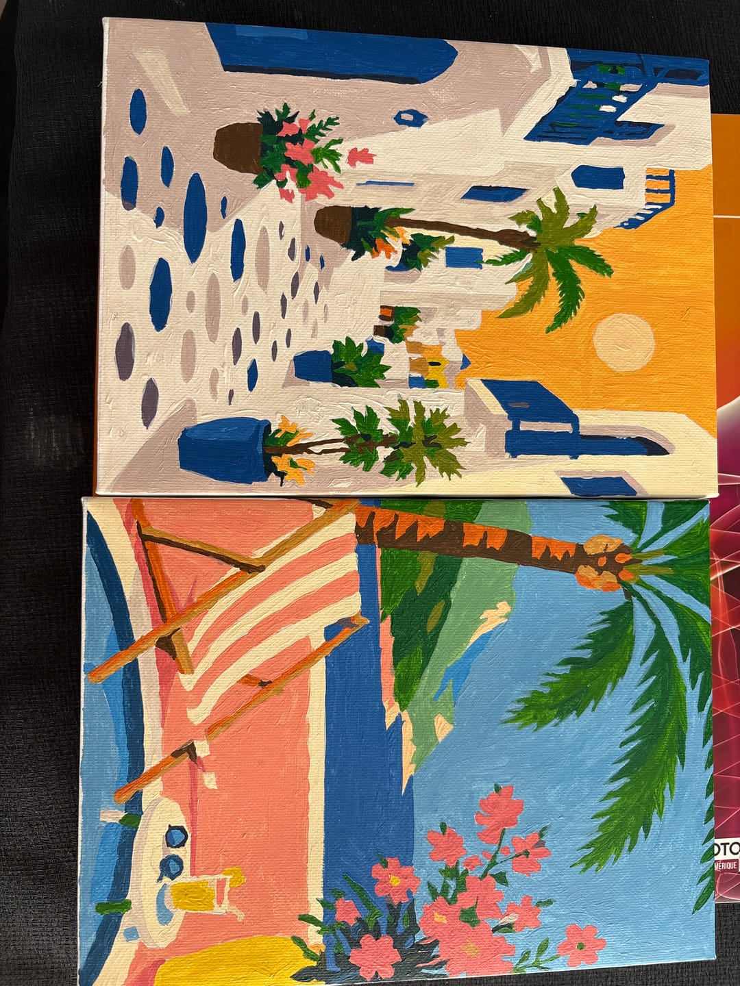Customer photo review of 6 Mini Paintings - Mediterranean Dream Set