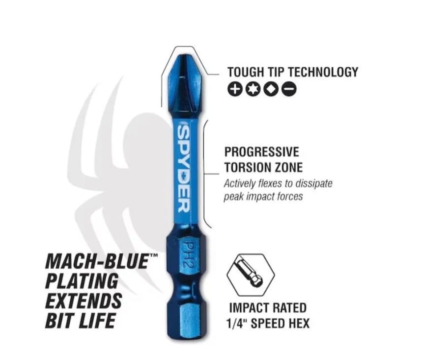 Customer photo review of Spyder 19029 Mach-Blue Impact Bit Set w/ Case 25 Piece