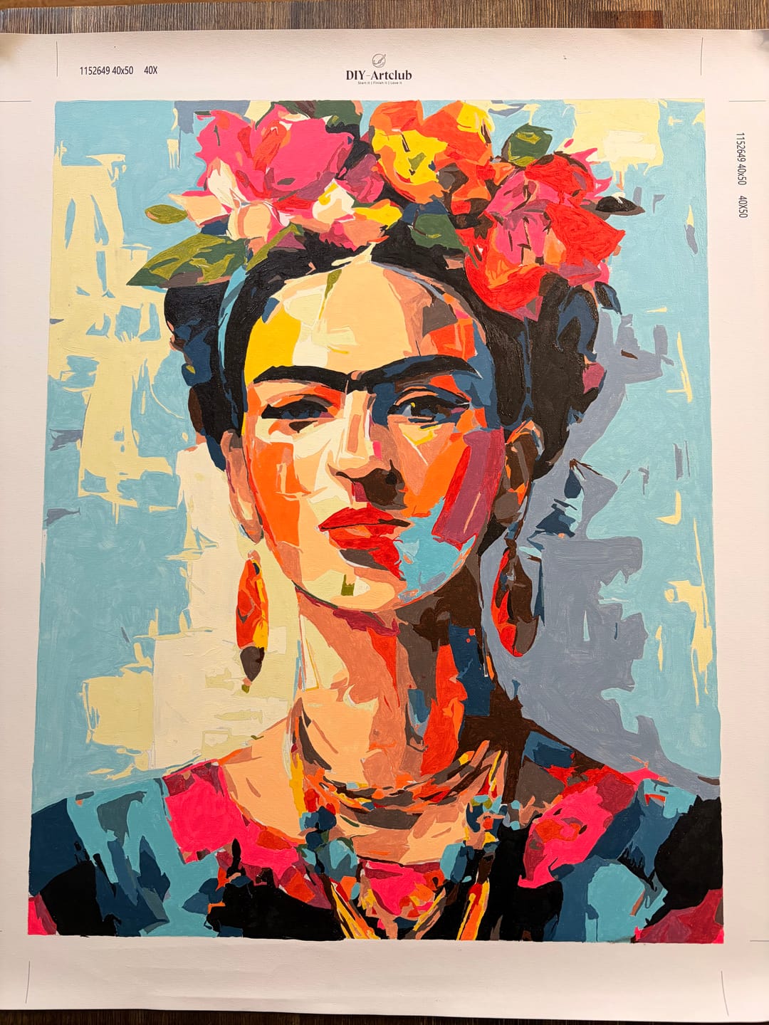 Customer photo review of Expressive Frida | Paint by Number