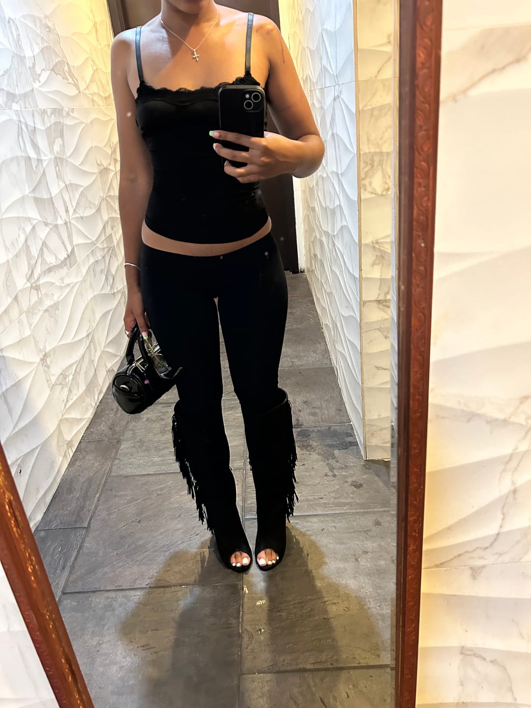 Customer photo review of Seamless LowRise Legging (Black)