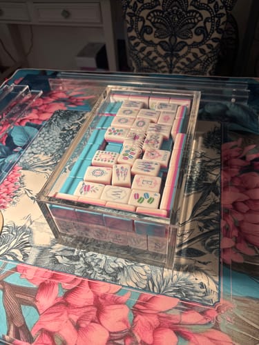 Customer photo review of Clear Acrylic Tile Storage