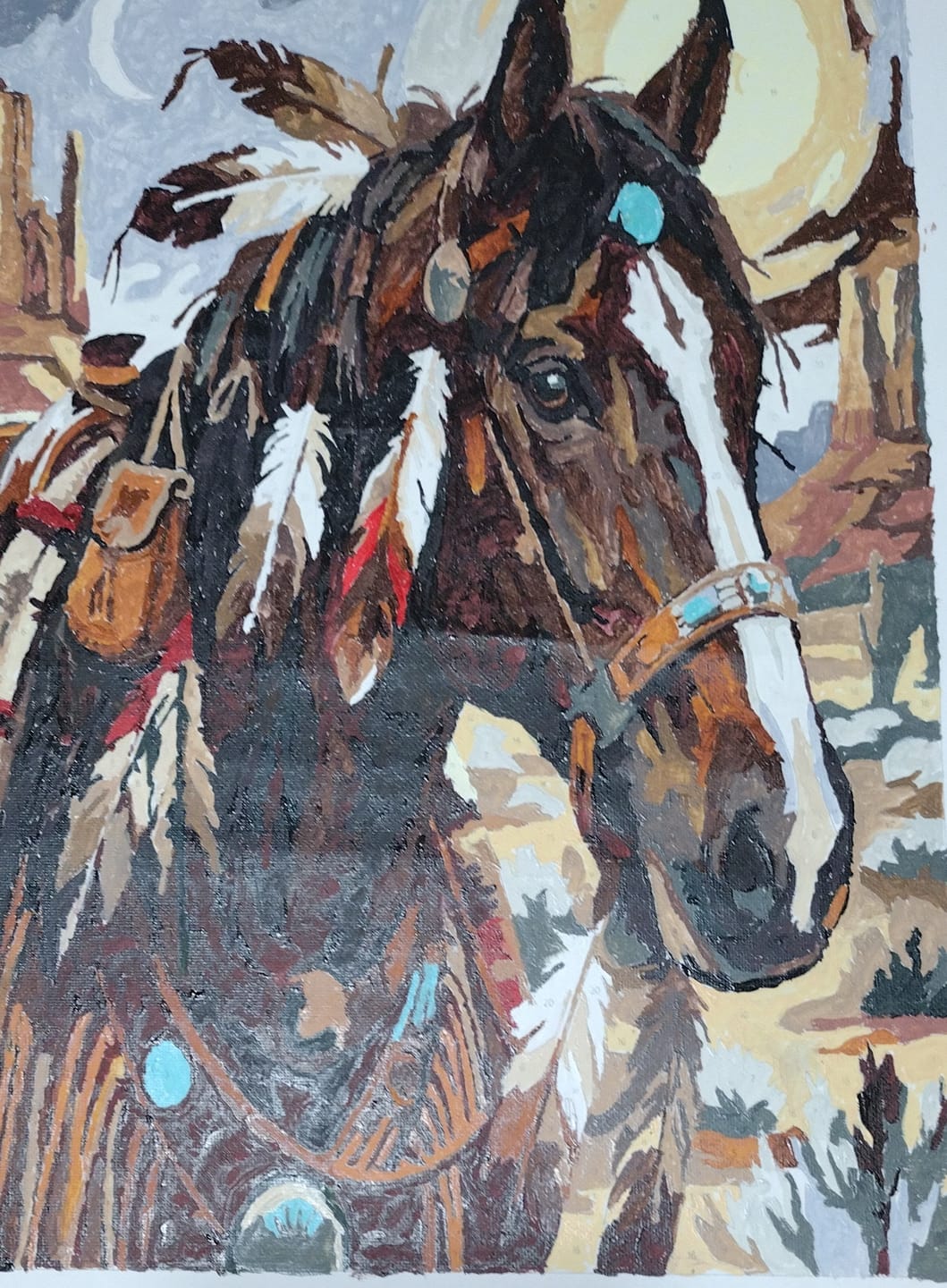 Customer photo review of Desert Moon Spirit Horse (Paint by Numbers)