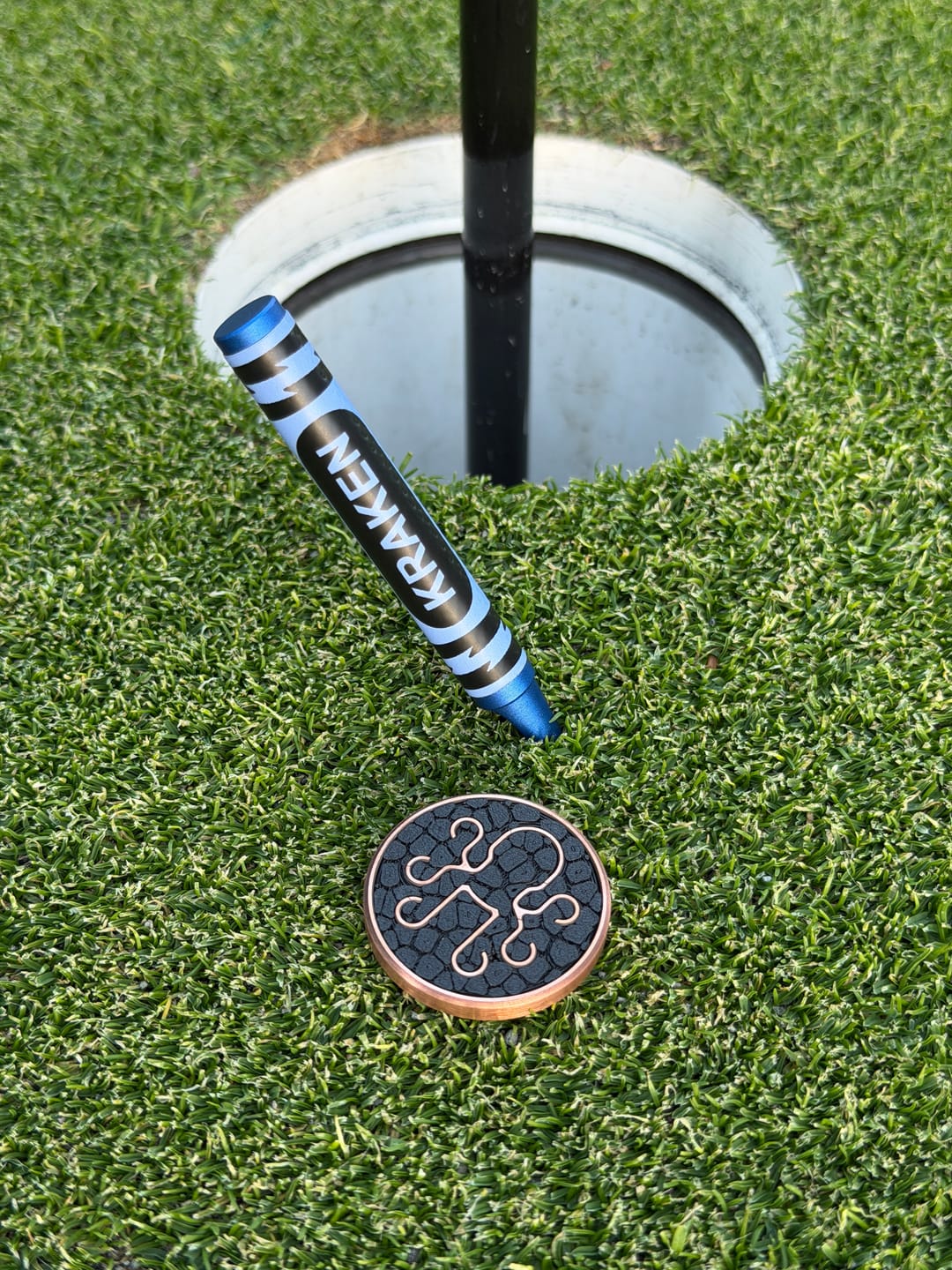 Customer photo review of BEDROCK - Copper Golf Ball Marker