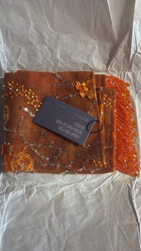 Customer photo review of Sunset Ember Beaded Swim 3-Piece Set