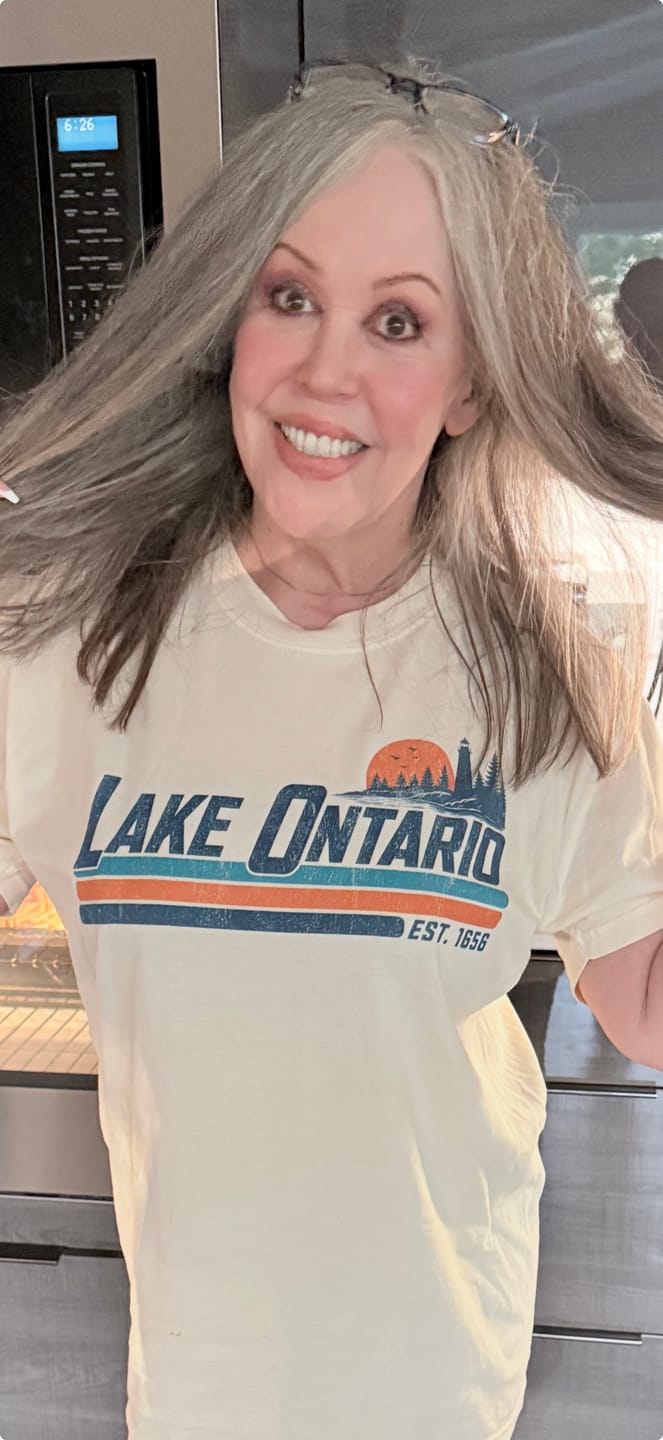 Customer photo review of Lake Ontario Retro Stripe T-Shirt