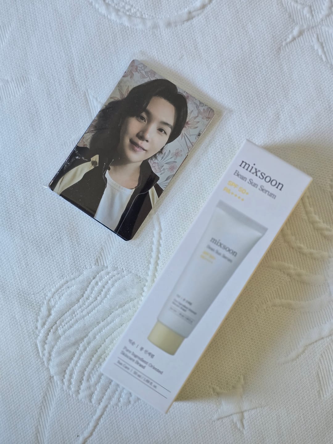 Customer photo review of [BTS SUGA'S VLOG ITEM] MIXSOON BEAN SUN SERUM (50ml)