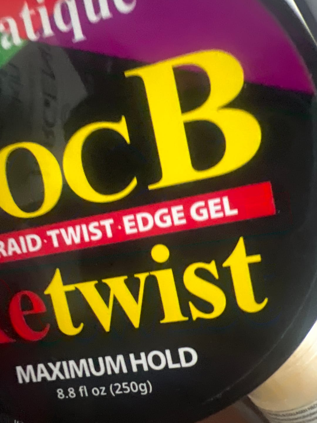 Customer photo review of Bellatique Loc B Retwist Gel - MAXIMUM HOLD - Choose Size