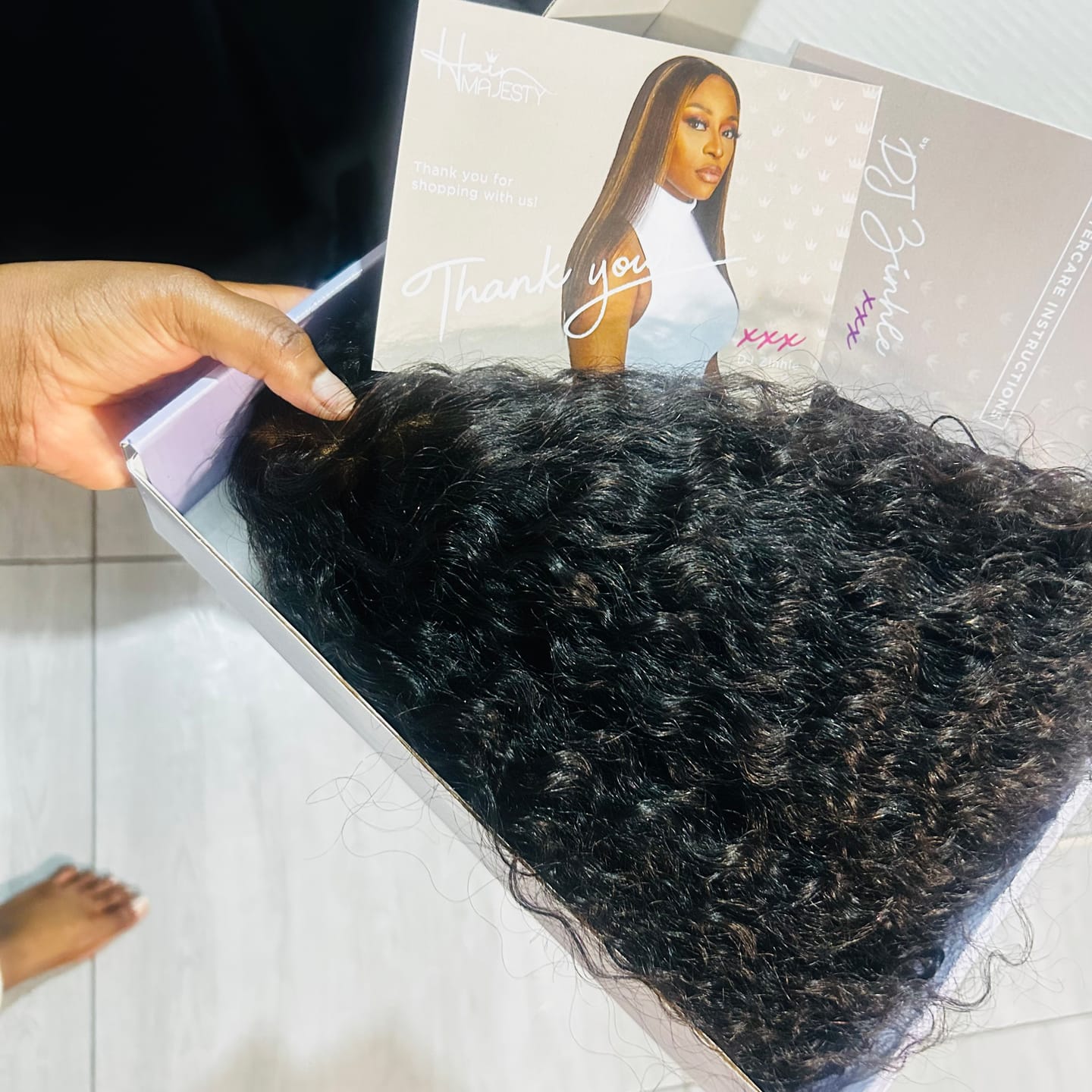 Customer photo review of Peruvian Ready To Wear 9x6 Water Wave Wig