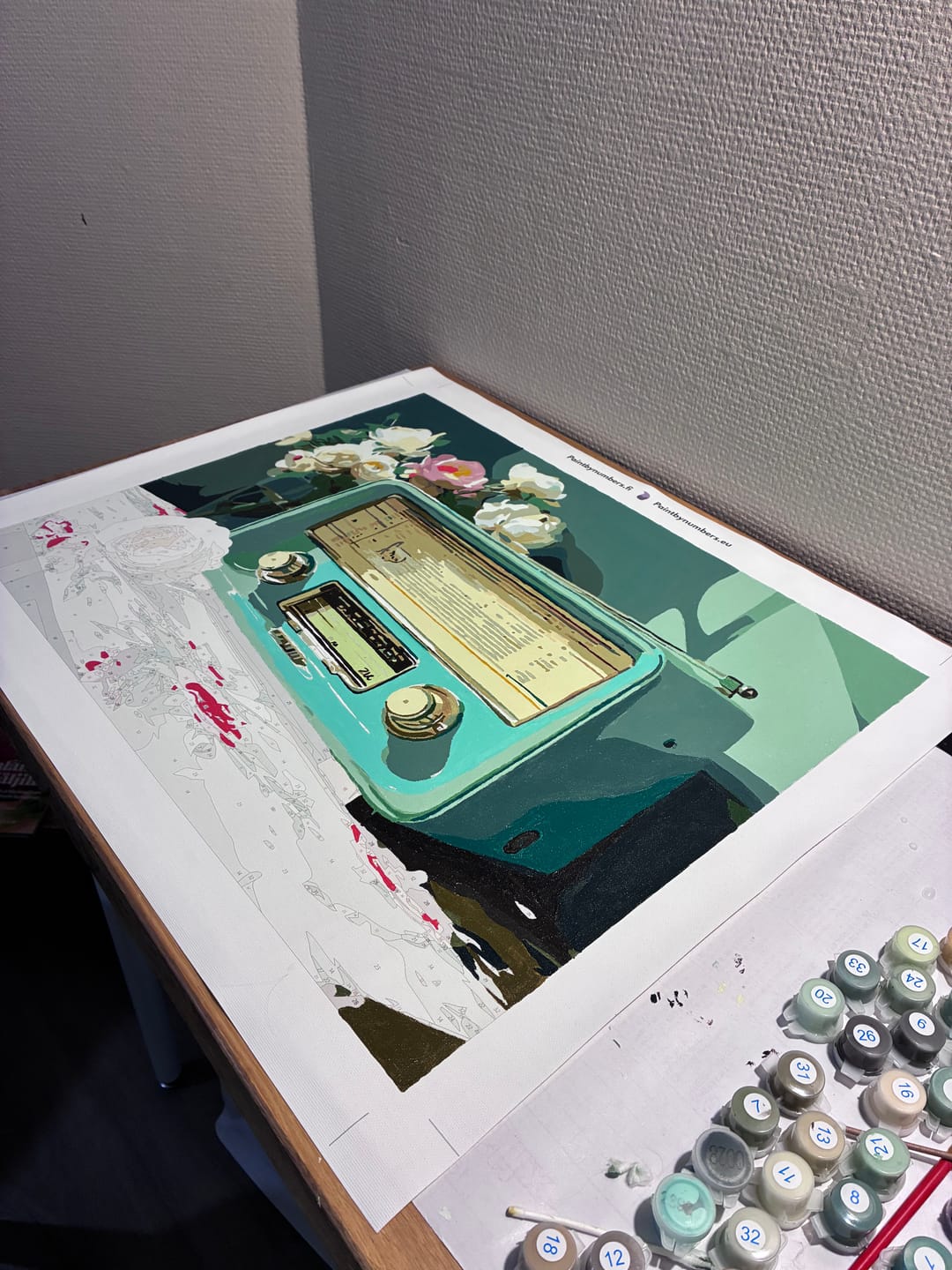 Customer photo review of Vintage Radio – Paint By Numbers