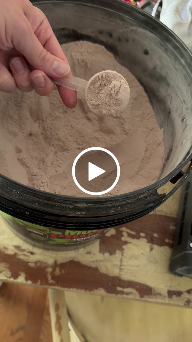 Customer video review of Whey Protein Powder Bucket